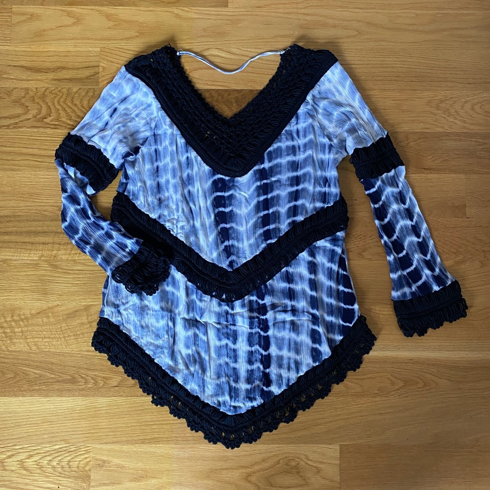‼️ Surf Gypsy Tie Dye & Crochet Cover Up